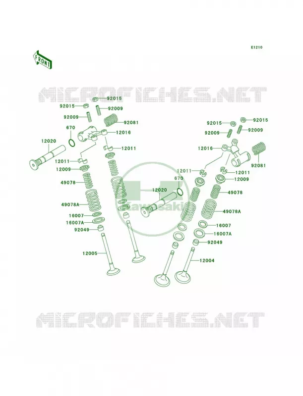 Valves Kawasaki MOTOS 500 2004 Vulcan 500 LTD  EN500-C9