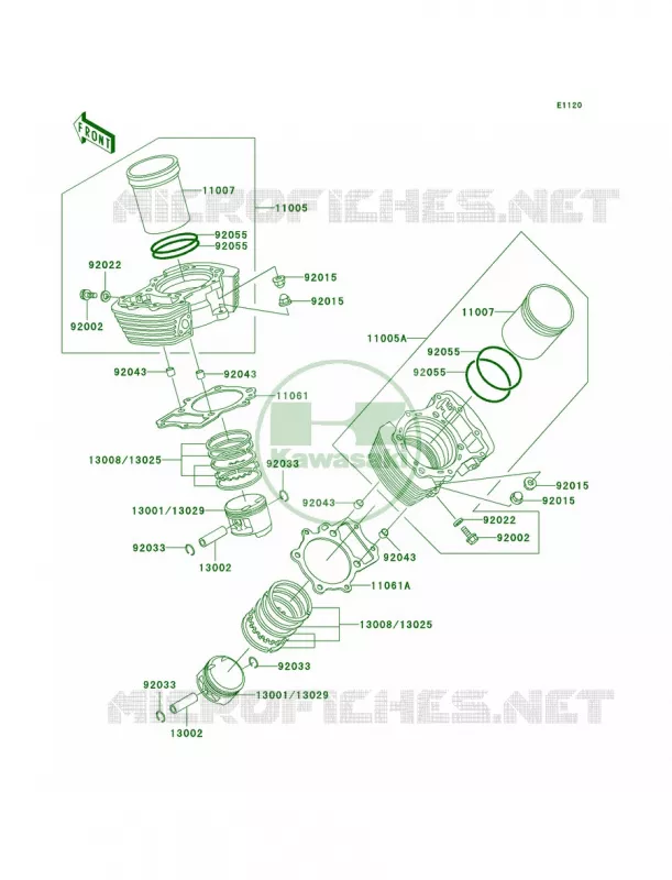 CylinderPistons Kawasaki MOTOS 1500 2004 Vulcan 1500 Classic  VN1500-E7