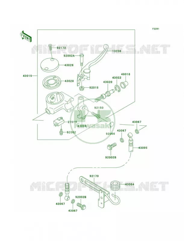 Front Master Cylinder Kawasaki MOTOS 1500 2004 Vulcan 1500 Classic  VN1500-E7
