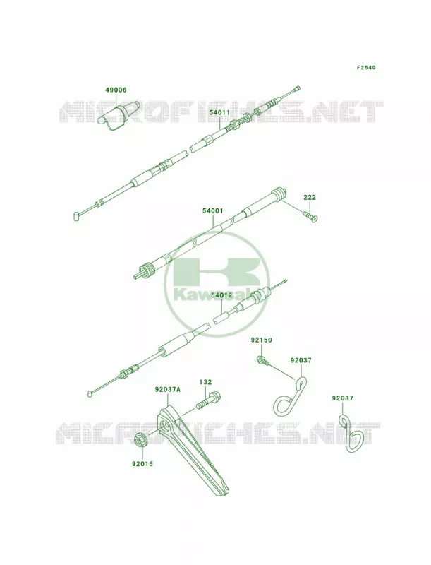 Cables Kawasaki MOTOS 220 2005 KDX220R  KDX220-A12