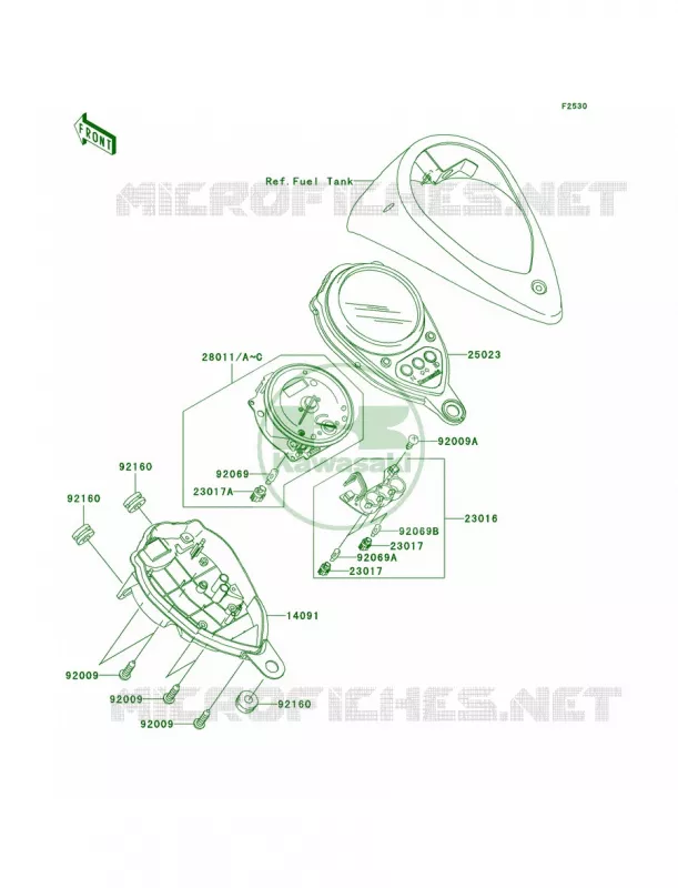 Meters Kawasaki MOTOS 1500 2004 Vulcan 1500 Drifter  VN1500-R4