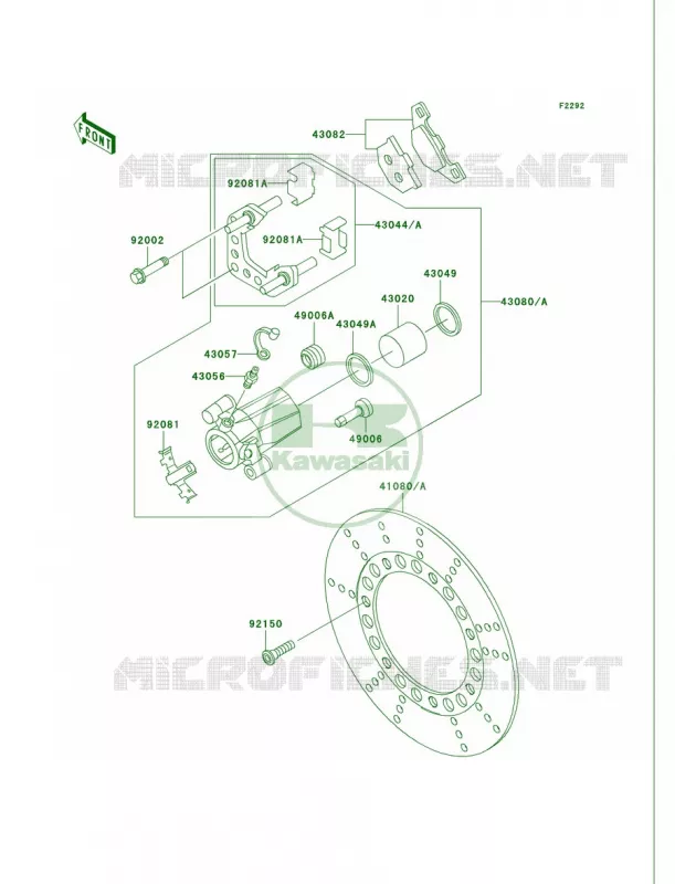 Front Brake Kawasaki MOTOS 750 2004 Vulcan 750  VN750-A20