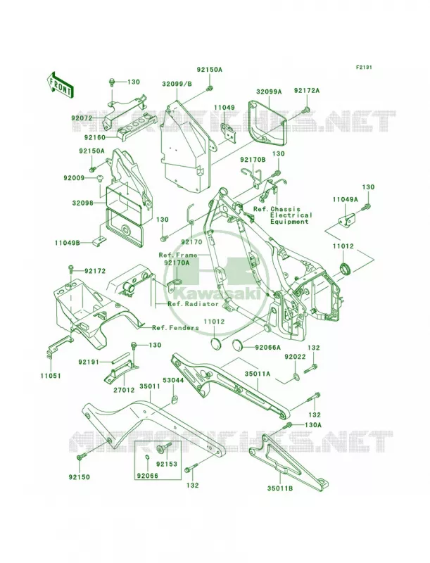 Frame Fittings Kawasaki MOTOS 800 2004 Vulcan 800  VN800-A10