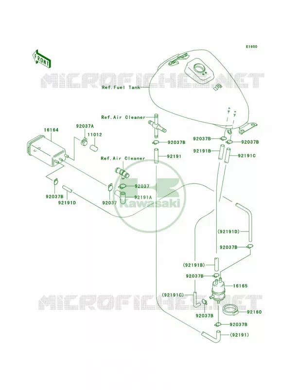 Fuel Evaporative SystemCA Kawasaki MOTOS 125 2003 Eliminator 125  BN125-A6