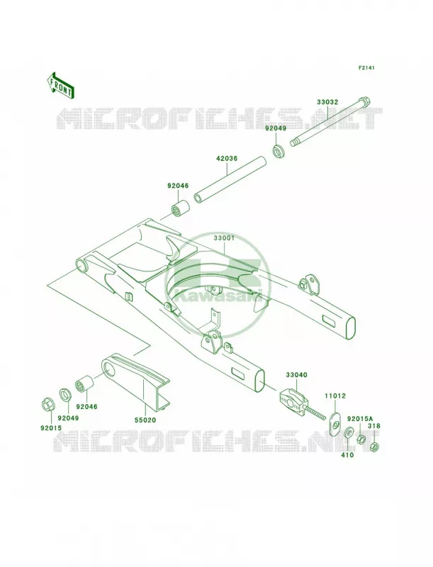 Swingarm Kawasaki MOTOS 500 2003 Vulcan 500 LTD  EN500-C8