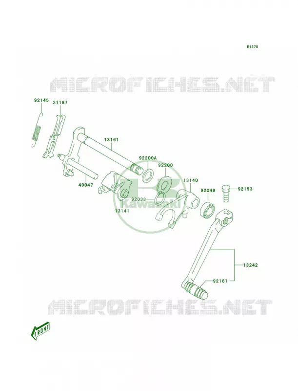 Gear Change Mechanism Kawasaki MOTOS 50 2005 KDX50  KDX50-A3