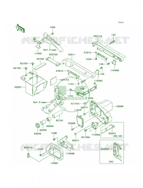Frame Fittings Kawasaki MOTOS 1500 2003 Vulcan 1500 Classic  VN1500-E6