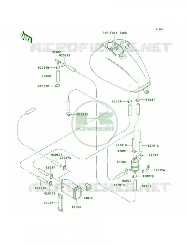 Fuel Evaporative SystemCA Kawasaki MOTOS 1500 2003 Vulcan 1500 Classic  VN1500-E6