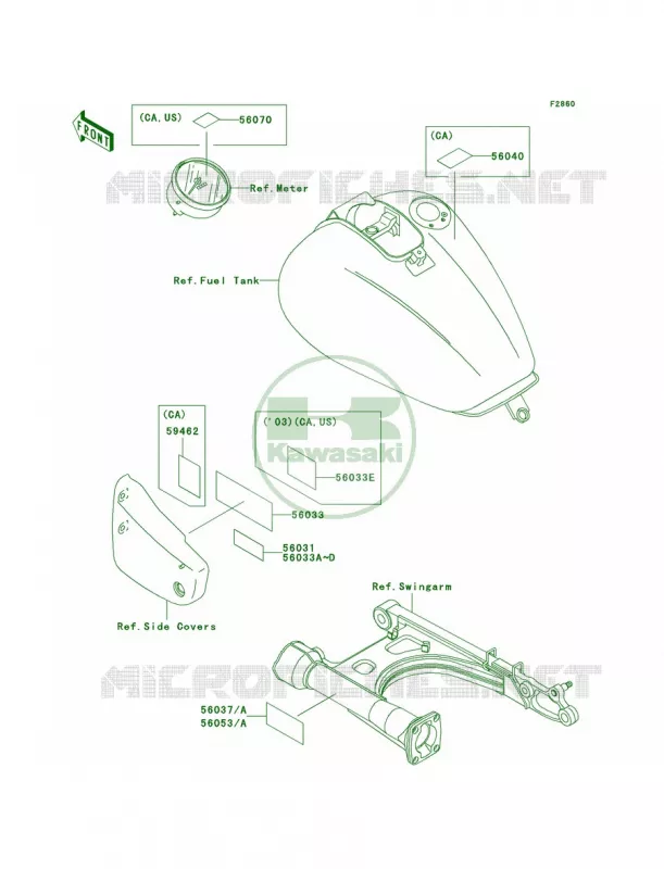 Labels Kawasaki MOTOS 1500 2003 Vulcan 1500 Classic  VN1500-E6