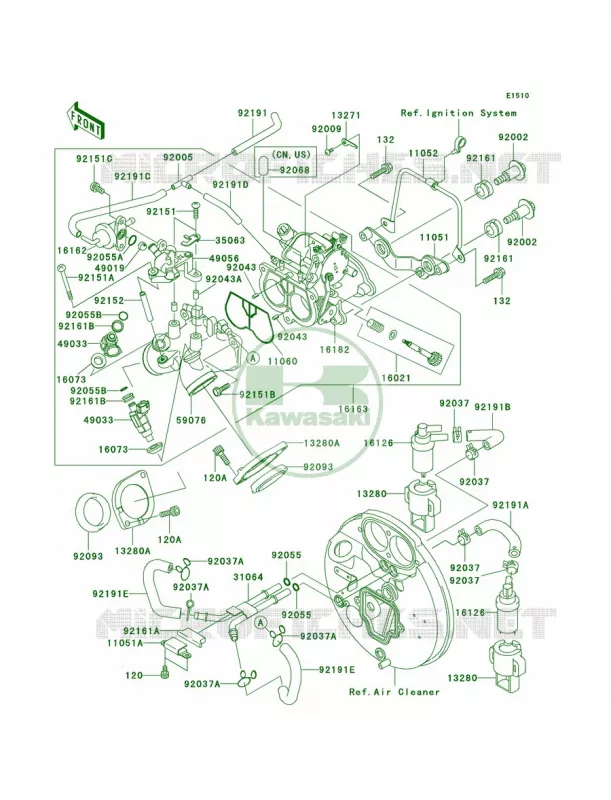 Throttle Kawasaki MOTOS 1500 2003 Vulcan 1500 Mean Streak  VN1500-P2