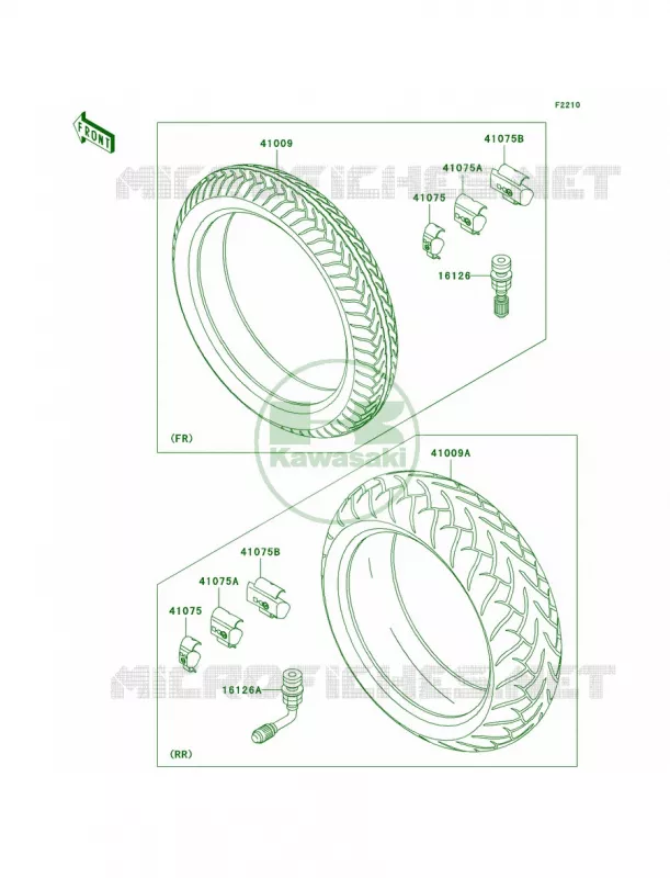 Tires Kawasaki MOTOS 1500 2003 Vulcan 1500 Mean Streak  VN1500-P2