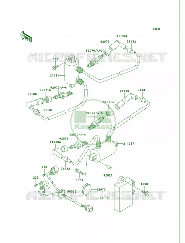 Ignition System Kawasaki MOTOS 750 2003 Vulcan 750  VN750-A19