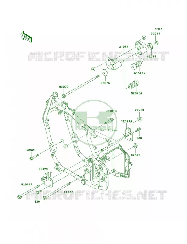 Engine Mount Kawasaki MOTOS 800 2003 Vulcan 800  VN800-A9