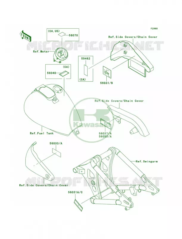 Labels Kawasaki MOTOS 800 2003 Vulcan 800 Classic  VN800-B8
