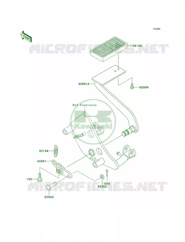 Brake PedalTorque Link Kawasaki MOTOS 800 2003 Vulcan 800 Drifter  VN800-E3