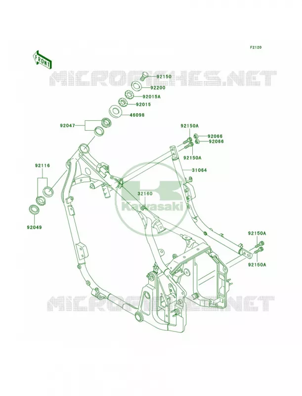 Frame Kawasaki MOTOS 800 2003 Vulcan 800 Drifter  VN800-E3
