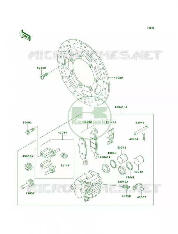 Front BrakeE1-E3 Kawasaki MOTOS 800 2003 Vulcan 800 Drifter  VN800-E3