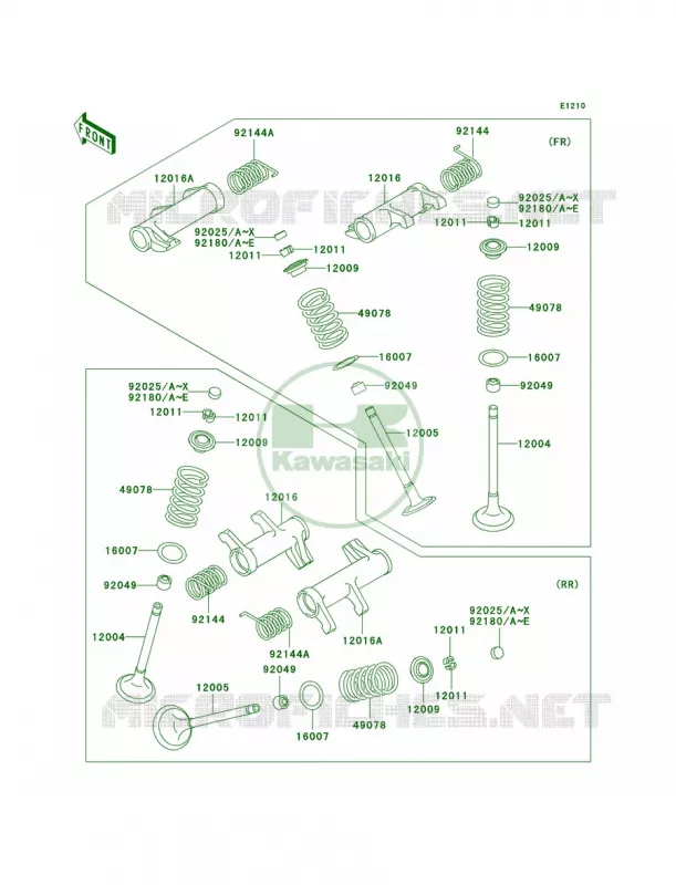 Valves Kawasaki MOTOS 800 2003 Vulcan 800 Drifter  VN800-E3