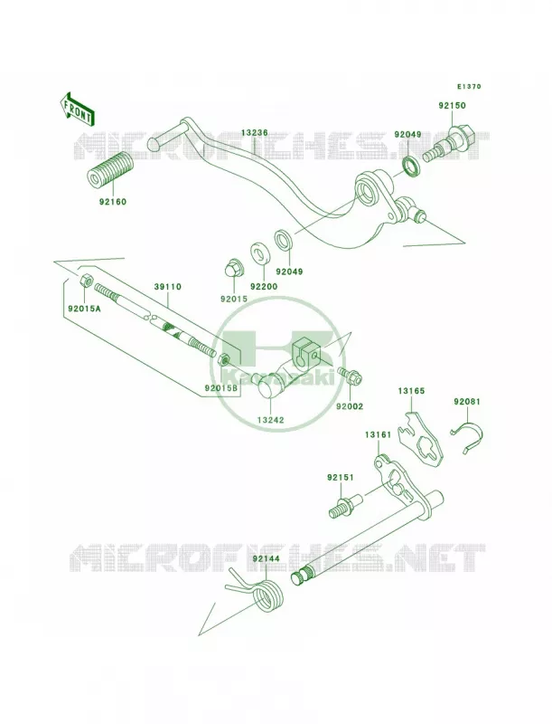 Gear Change Mechanism Kawasaki MOTOS 125 2002 Eliminator 125  BN125-A5