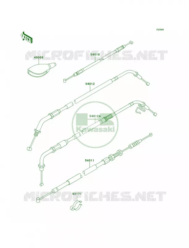 Cables Kawasaki MOTOS 650 2002 W650  EJ650-A4