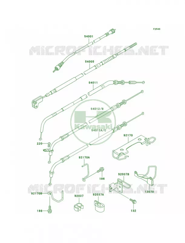 Cables Kawasaki MOTOS 500 2002 Vulcan 500 LTD  EN500-C7