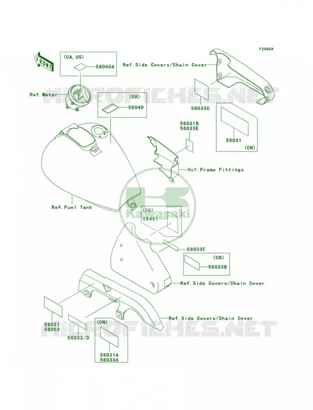 LabelsEN500-C8C9 Kawasaki MOTOS 500 2002 Vulcan 500 LTD  EN500-C7