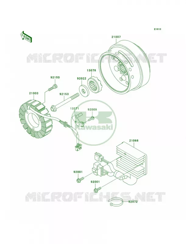Generator Kawasaki MOTOS 1500 2002 Vulcan 1500 Drifter  VN1500-R2