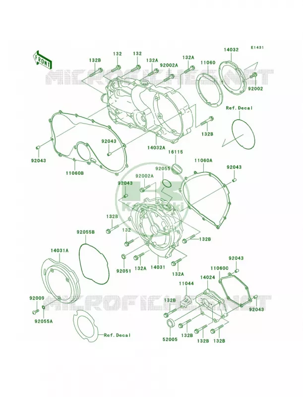 Engine Covers Kawasaki MOTOS 750 2002 Vulcan 750  VN750-A18