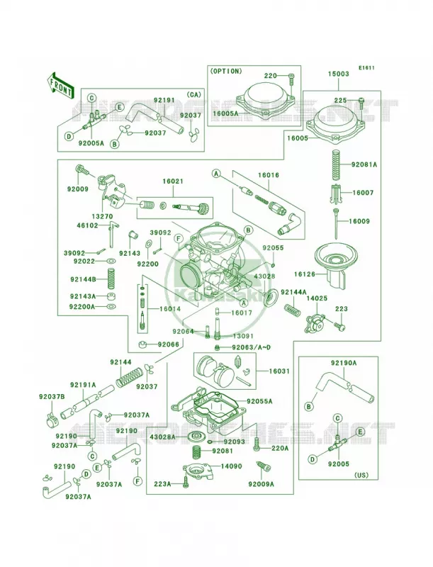 Carburetor Kawasaki MOTOS 800 2002 Vulcan 800  VN800-A8
