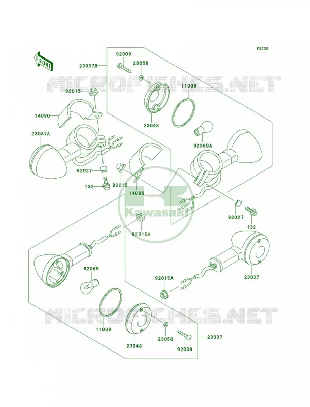 Turn Signals Kawasaki MOTOS 800 2002 Vulcan 800  VN800-A8