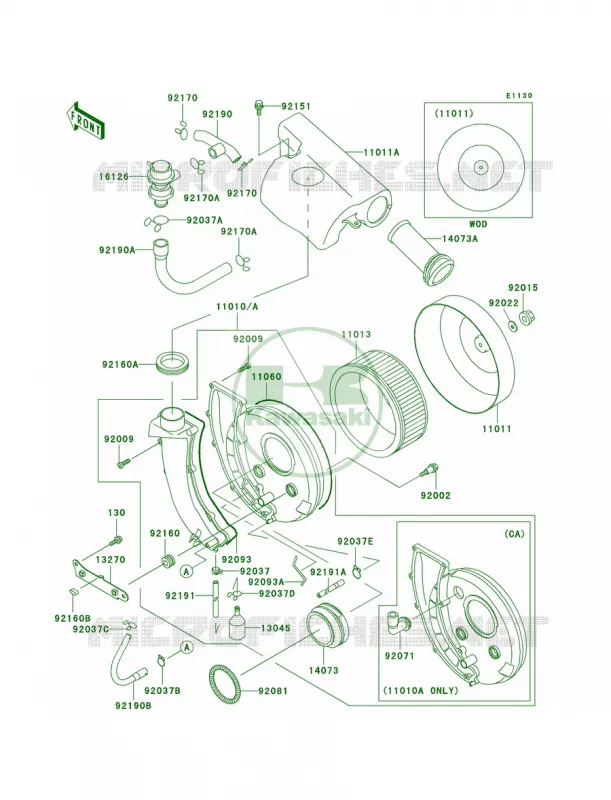 Air Cleaner Kawasaki MOTOS 800 2002 Vulcan 800 Classic  VN800-B7