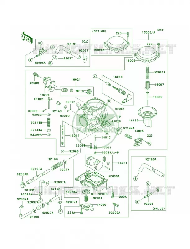 Carburetor Kawasaki MOTOS 800 2002 Vulcan 800 Classic  VN800-B7