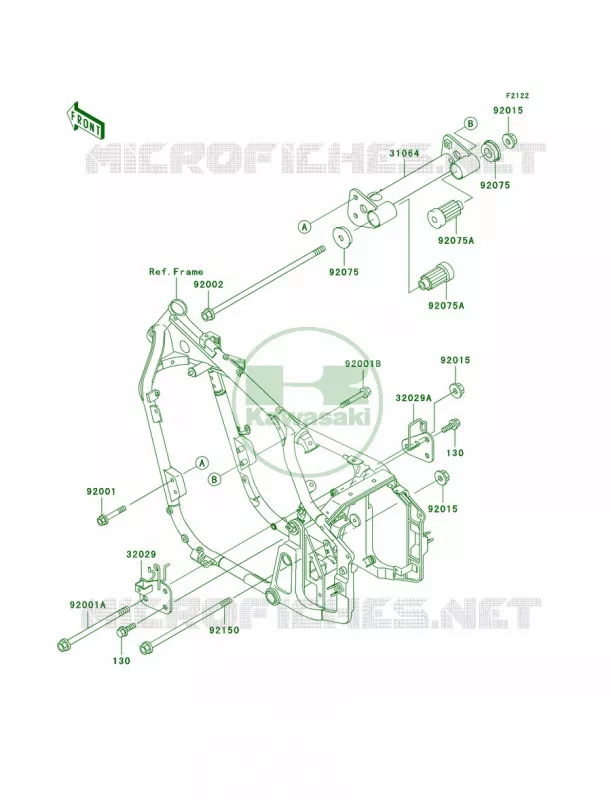 Engine Mount Kawasaki MOTOS 800 2002 Vulcan 800 Drifter  VN800-E2