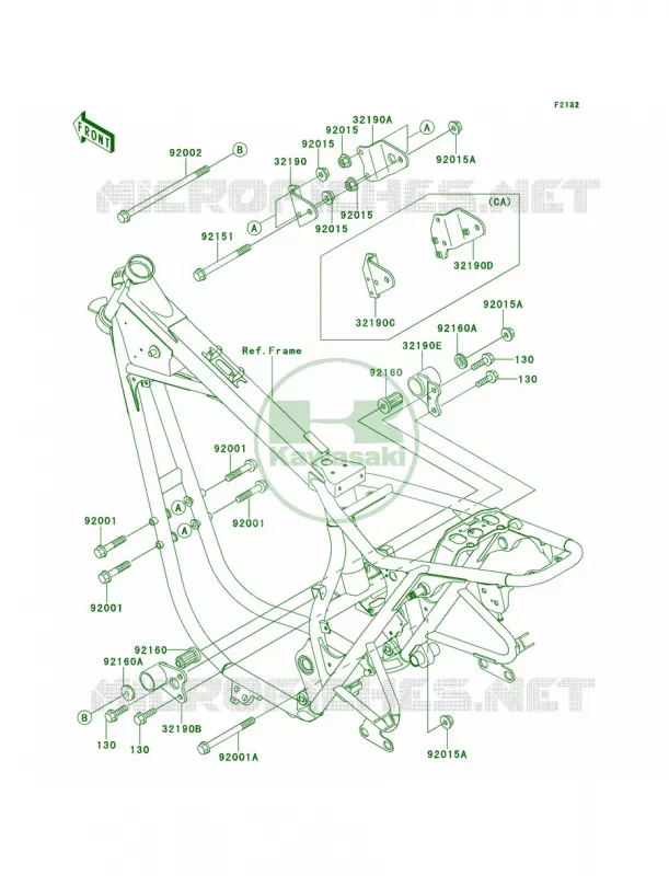 Engine Mount Kawasaki MOTOS 650 2001 W650  EJ650-A3