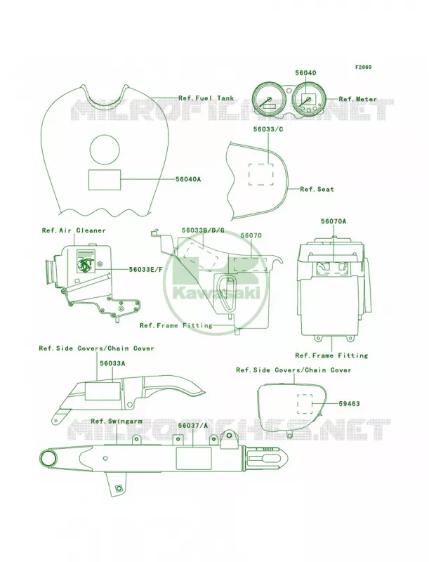 Labels Kawasaki MOTOS 650 2001 W650  EJ650-A3