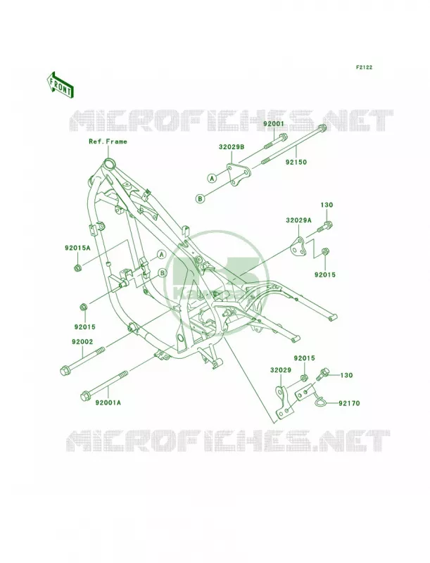 Engine Mount Kawasaki MOTOS 500 2001 Vulcan 500 LTD  EN500-C6
