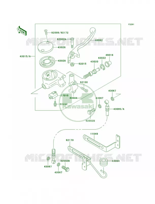 Front Master Cylinder Kawasaki MOTOS 800 2001 Vulcan 800 Classic  VN800-B6