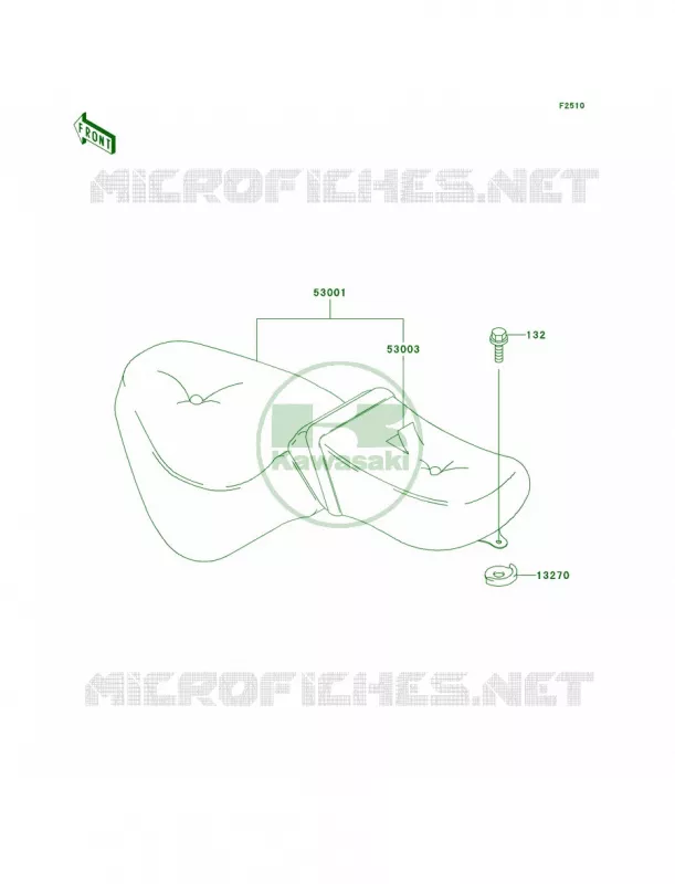 Seat Kawasaki MOTOS 800 2001 Vulcan 800 Classic  VN800-B6
