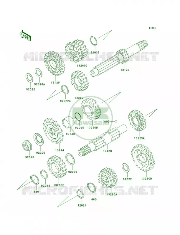 Transmission Kawasaki MOTOS 800 2001 Vulcan 800 Classic  VN800-B6