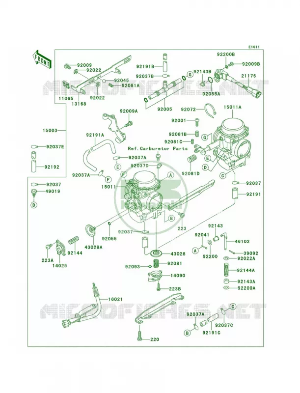 Carburetor Kawasaki MOTOS 650 2000 W650  EJ650-A2
