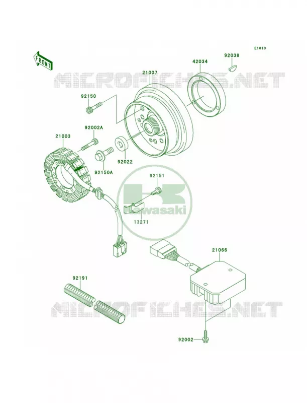 Generator Kawasaki MOTOS 650 2000 W650  EJ650-A2