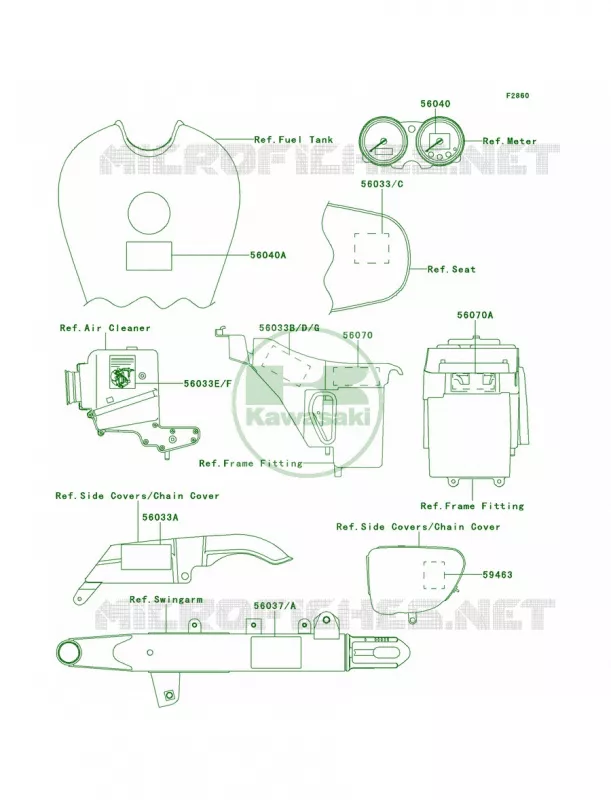 Labels Kawasaki MOTOS 650 2000 W650  EJ650-A2