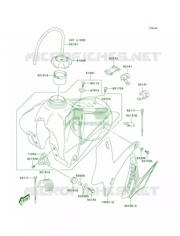 Fuel TankB2 Kawasaki MOTOS 125 2005 KLX125L  KLX125-B3