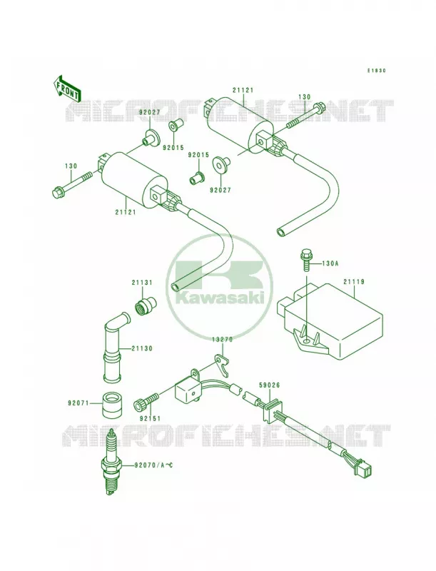 Ignition System Kawasaki MOTOS 500 2000 Vulcan 500 LTD  EN500-C5