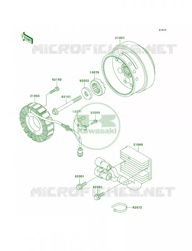 Generator Kawasaki MOTOS 1500 2000 Vulcan 1500 Drifter  VN1500-J2