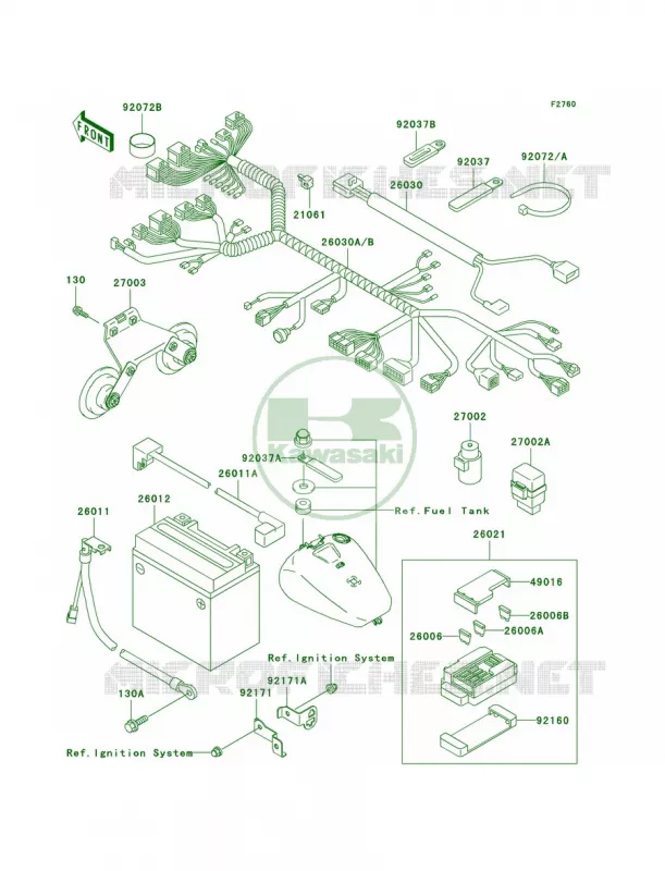 Chassis Electrical Equipment Kawasaki MOTOS 1500 2000 Vulcan 1500 Classic Fi  VN1500-N1