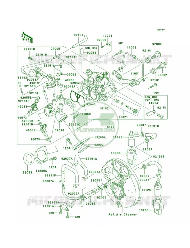 Throttle Kawasaki MOTOS 1500 2000 Vulcan 1500 Classic Fi  VN1500-N1