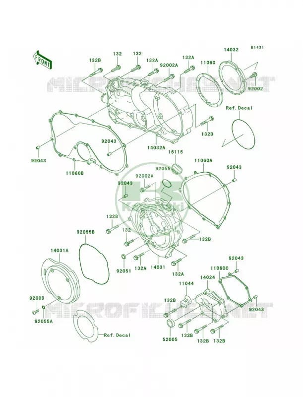 Engine Covers Kawasaki MOTOS 750 2000 Vulcan 750  VN750-A16