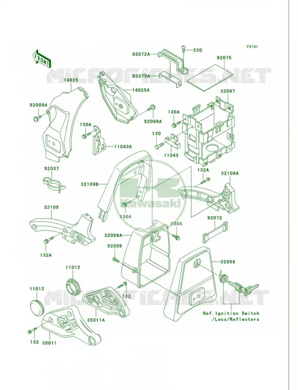 Frame Fittings Kawasaki MOTOS 750 2000 Vulcan 750  VN750-A16