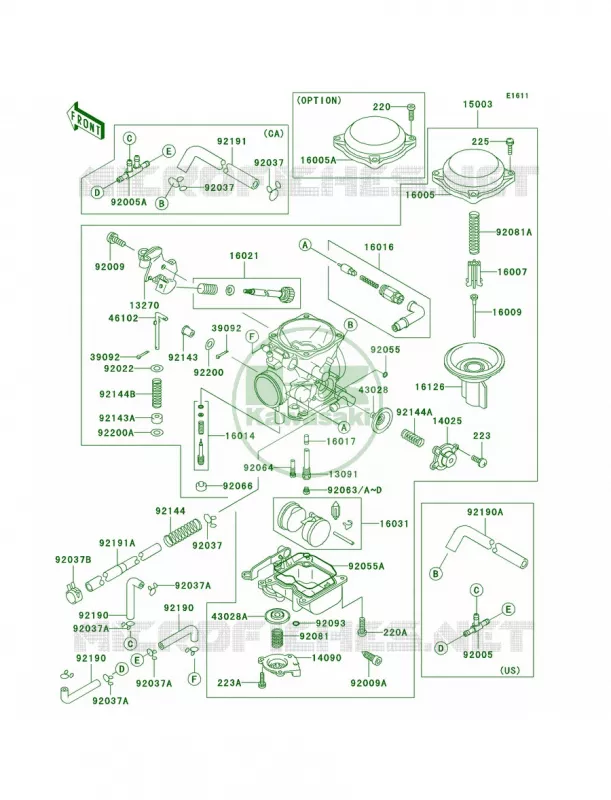 Carburetor Kawasaki MOTOS 800 2000 Vulcan 800  VN800-A6